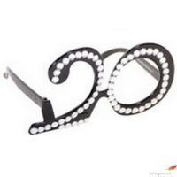 Szemüveg 20. szülinapra fekete straszkövekkel