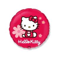 18″/45 cm Hello Kitty virágos, fólia léggömb, Flexmetal