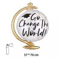 Fólia lufi, földgömb, 57*70 cm