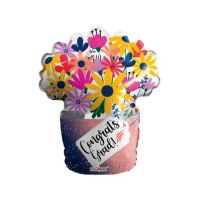 Fólia lufi, ballagó virág, 46 cm