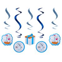 Teddy macis spirál, kék, 60 cm, 5db/csomag