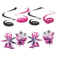 Függődísz pezsgős pohárral