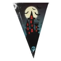 Helloween Zászló, kastély-denevér mintával