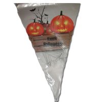 Halloween zászló töklámpás, pókhálóval