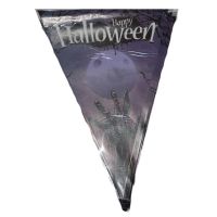 Halloween zászló, zombis mintával