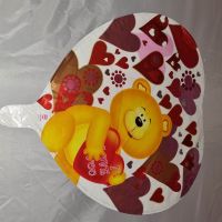 Fólia lufi szív alakú macis  i love you felirattal