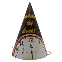 Party csúcsos, órás, BÚÉK kalap 6 db/cs