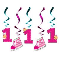 Bébi cipős spirál, pink, 60 cm, 5db/csomag