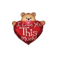 Macis I love You fólia lufi, 61 cm