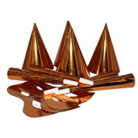 Party szett, 12 db-os, arany, fényes