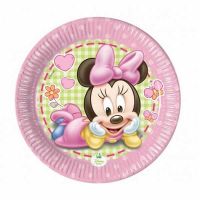 Party tányér, MINNIE baby, 8db/cs, 20cm