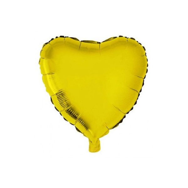Fólia lufi, 45cm, szív, arany