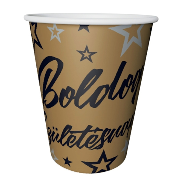Papír pohár 8 db/cs -Boldog születésnapot