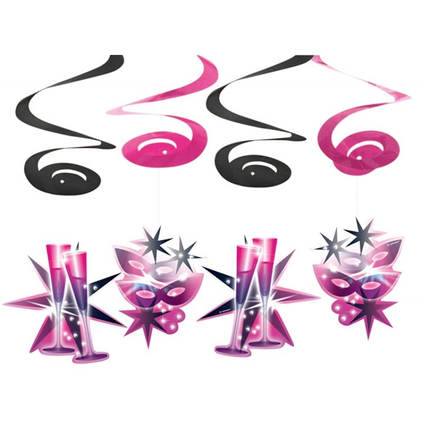 Függődísz pezsgős pohárral