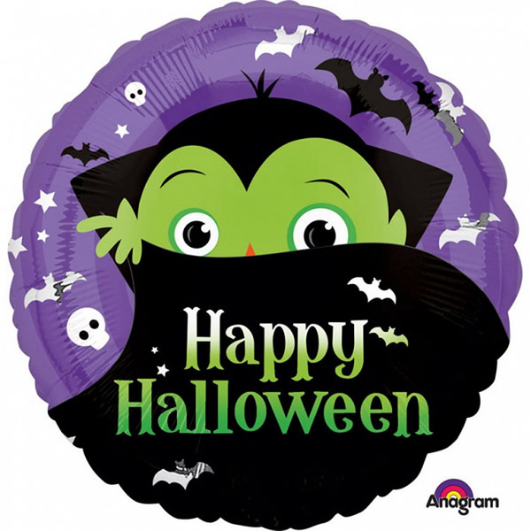 Fólia lufi, 18/45 cm, halloween - Drakula