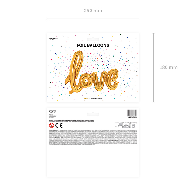 LOVE felirat - arany