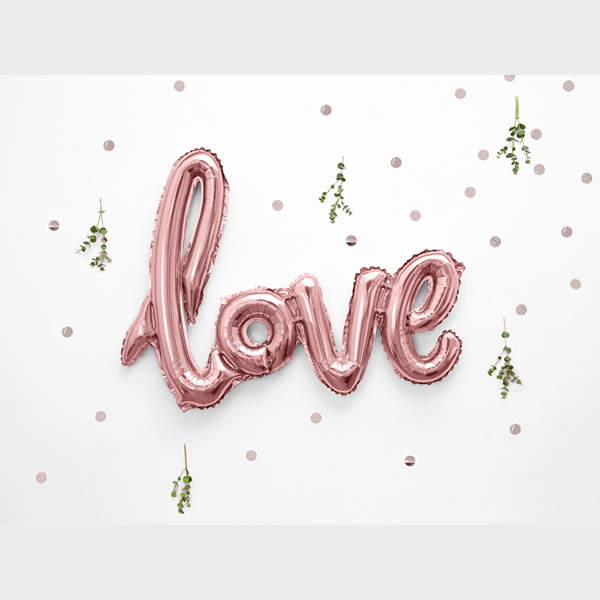 LOVE felirat - rosegold