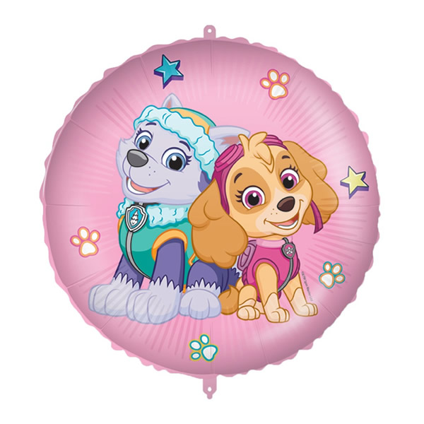 Paw Patrol Sky and Everest, fólia lufi, 18 (45 cm)