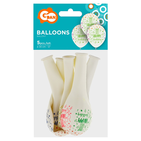 Lufi, Happy Birthday, 32cm, 5 db/cs