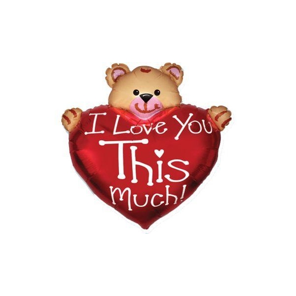 Macis I love You fólia lufi, 61 cm