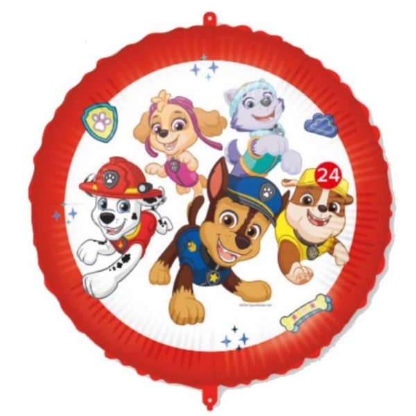 Paw Patrol Hősök, fólia lufi, 18 (45 cm), gömb