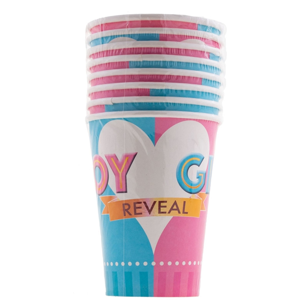 BOY OR GIRL, papír pohár, 2,5dl, 8 db/cs