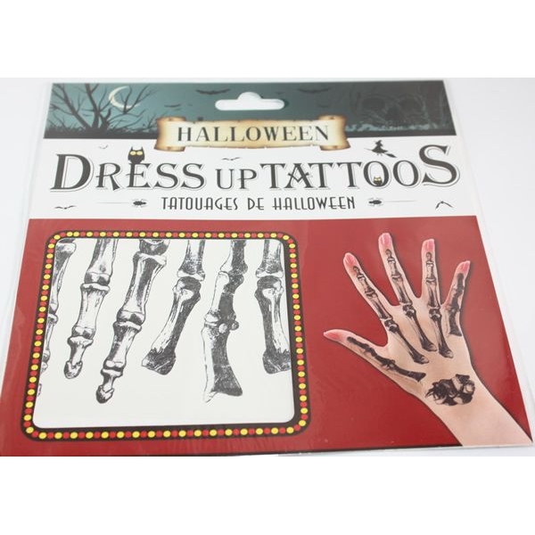Halloween tetoválás, csontok